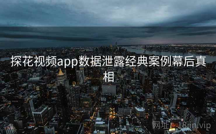 探花视频app数据泄露经典案例幕后真相