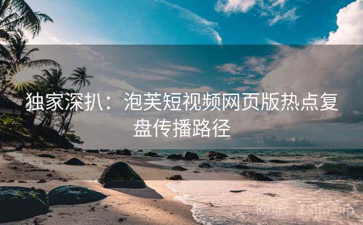 独家深扒：泡芙短视频网页版热点复盘传播路径