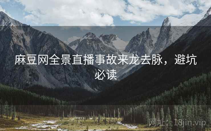 麻豆网全景直播事故来龙去脉，避坑必读