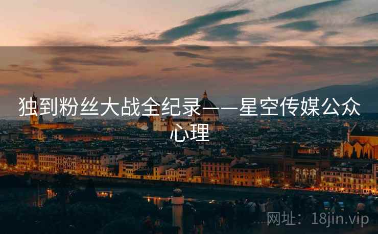 独到粉丝大战全纪录——星空传媒公众心理