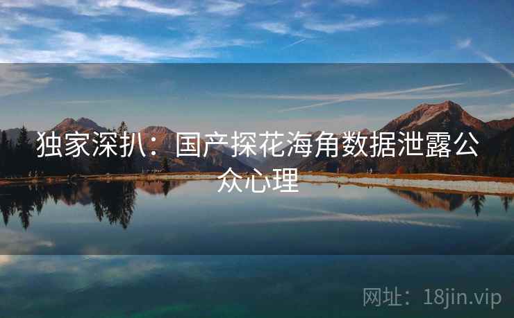 独家深扒：国产探花海角数据泄露公众心理