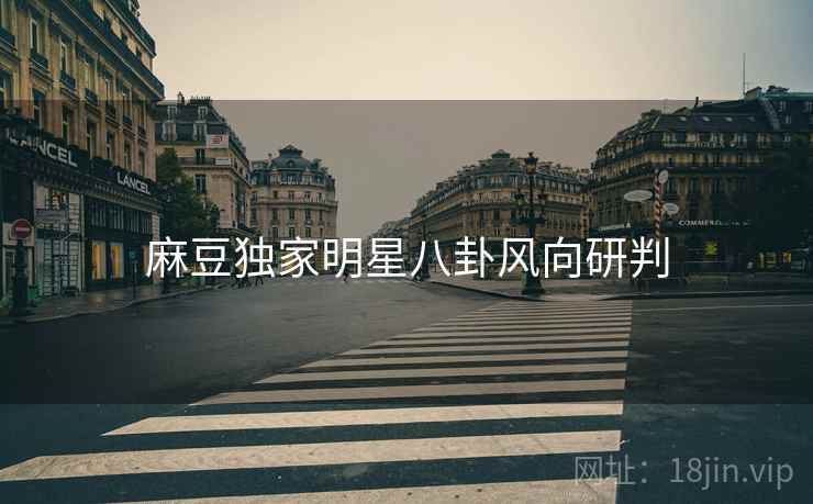 麻豆独家明星八卦风向研判