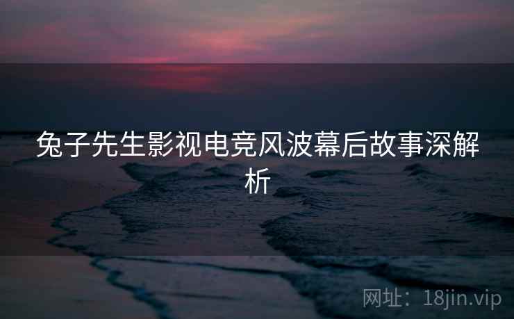 兔子先生影视电竞风波幕后故事深解析
